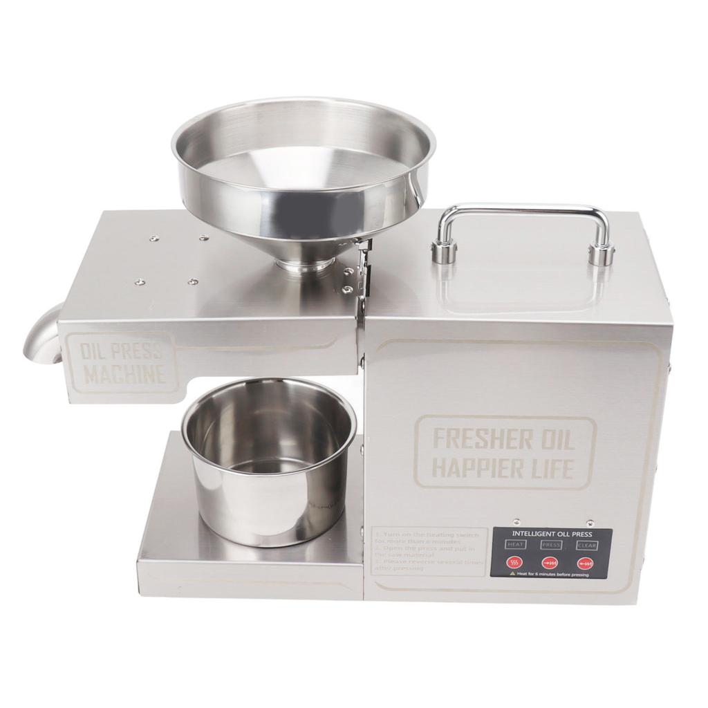 Oil Press Machine Intelligent Automatic Electric Stainless Steel Cold Hot Oil Press Extractor US