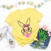 Coquette Bunny Print Women T-shirt Tshirt Summer Bunny Graphic Fashion Female T Shirts Woman Clothing Rabbit Cartoon Clothes