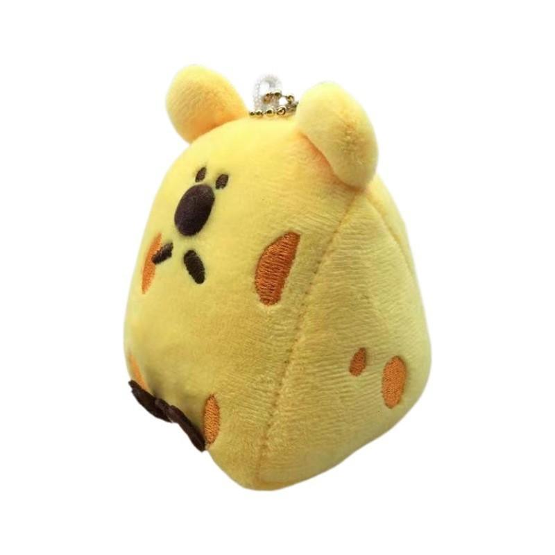 Charming Korean Plush Koala Bear Keychain Adorable Cheese And Persimmon Design