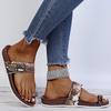 Women  Light Weight Comfy Snake Print Buckles Walking Sandals