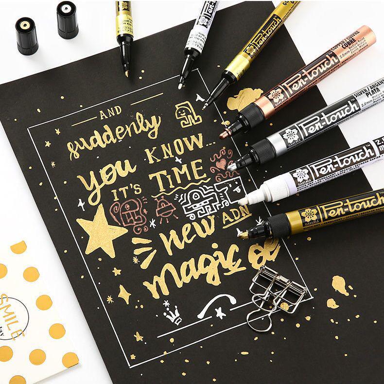 Japan Sakura Gold 2.0mm Paint Pen for Highlighting, Furniture Gilding, and Signature Design