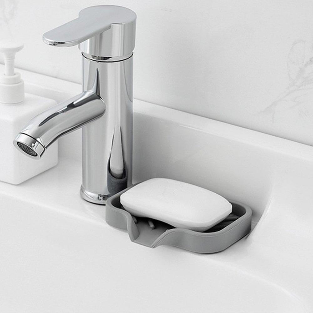 Silicone Sponge Storage Holder No Standing Water Soap Storage Rack Drain Storage Tray  Home Decor