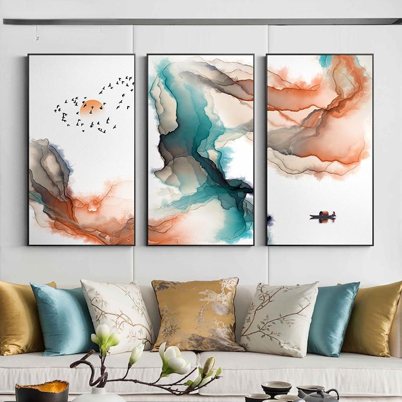 Nowe mody płynącego atramentu obraz na płótnie plakat abstrakcyjny styl Deocr obrazy na ścianę do salonu sypialnia alejek nowoczesny wystrój