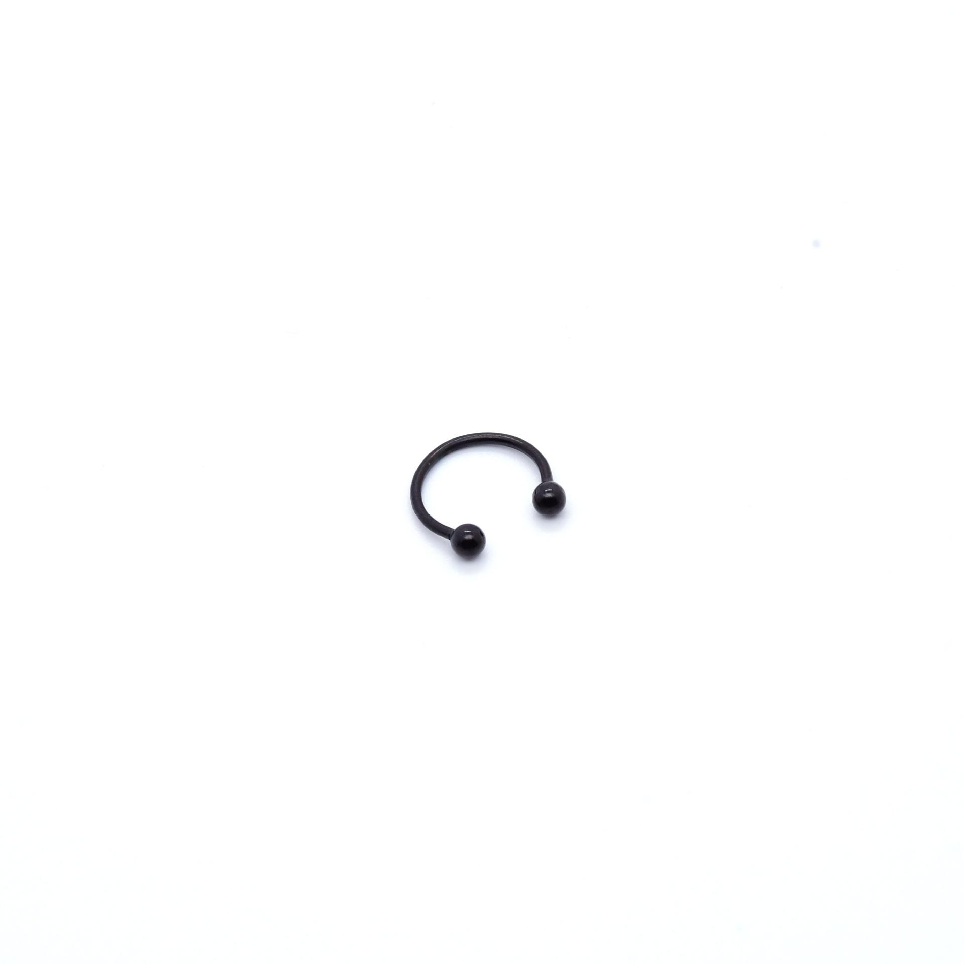 

316L Stainless Steel Nose Piercing 14G Helix Ear Piercing Septum Rings For Women Men Body Piercing Jewelry 10mm-3pcs&Round&Nose Rings & Studs&Face чёрный