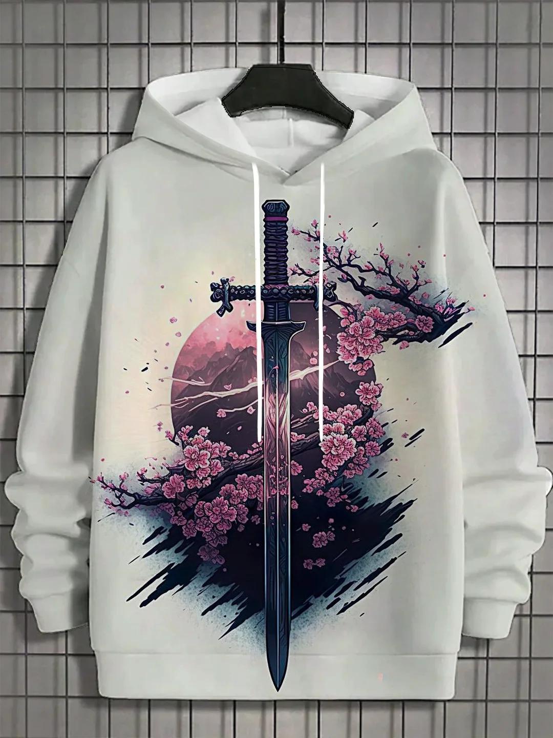 

2025 осень новая мужская толстовка с 3D принтом японского самурая, мужская и женская повседневная мода, мужская толстовка, уличные мужские топы 6XL