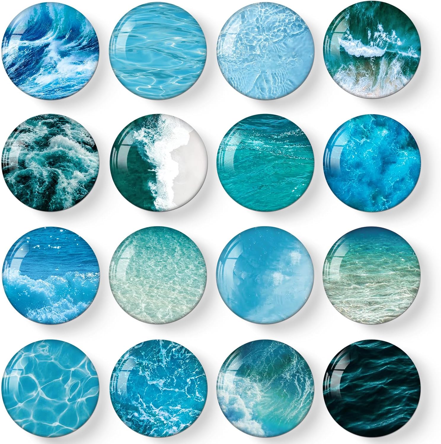 16PCS Fridge Magnets Ocean Magnets Decoration for Refrigerator Locker Whiteboard Decorative Magnetic Board Cabinets