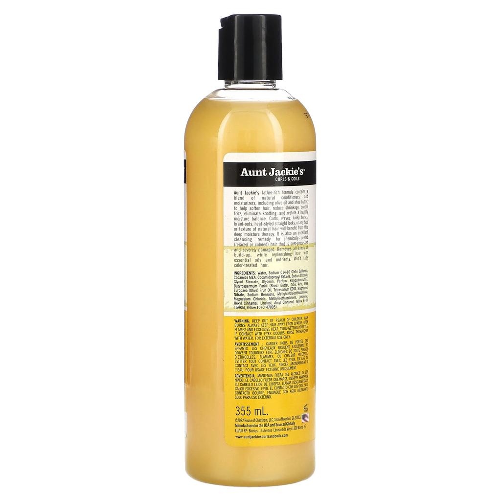 Aunt Jackie'S Curls & Coils, Oh So Clean!, Moisturizing & Softening Shampoo, 355Ml(12Fl Oz)