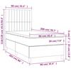 Box Spring Bed with Mattress Cream 90 x 200 cm Fabric