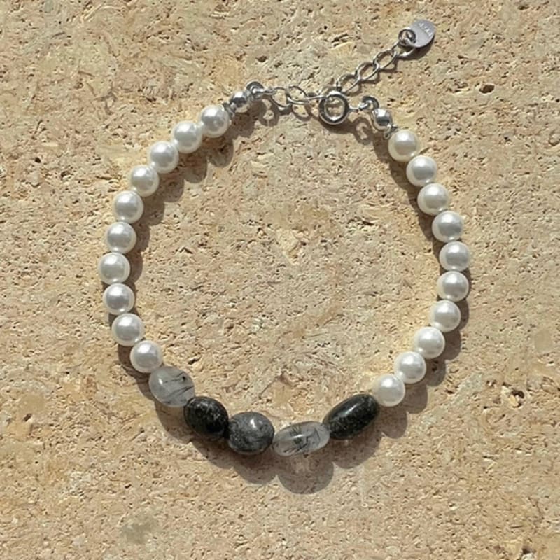 KIETIMOOR Greta Perlenarmband (Silber 925) Greta Pearl Rohsilber Armband