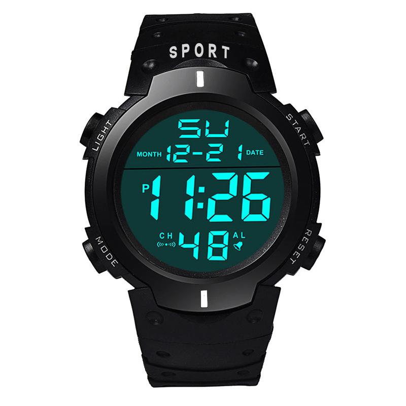 Männer Sport LED Uhren Top Marke Männer Digital Uhr Multi-Funktionale Gummi Mann Fitnes Sportler Zeitmessung Elektronische Uhr Reloj