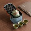Ge Kiln Travel Tea Set Quick Cup Kung Fu Teapot Household, Outdoor Teacup Heat-resistant Brewing Tea Tool Complete Teaware