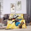 Cuphead Cartoon Blanket  Super Soft Print Plush Bedding Throws For Home Decor Travel Office Flannel Bedspread Bed Cover