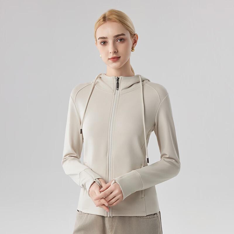 Women s Autumn Fleece-Lined Hooded Zip-up Jacket M