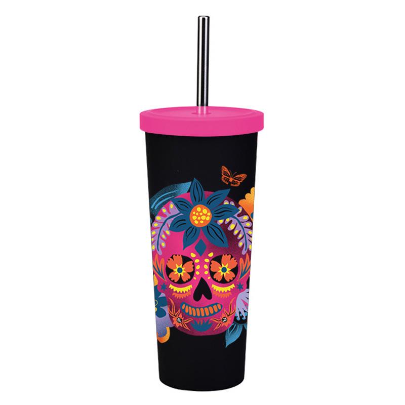 Mexican Style Creative Skull Funny Cartoon Cute Halloween Large Capacity Water Cup