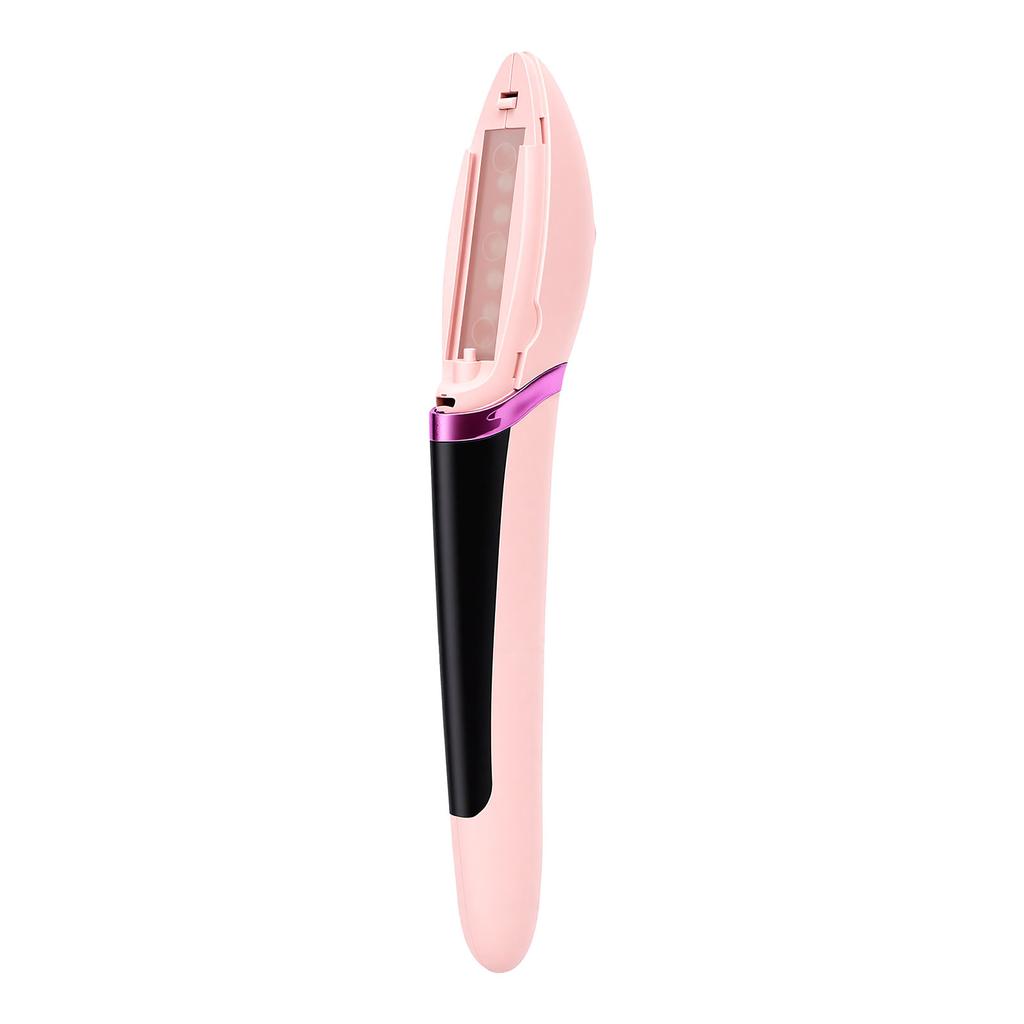 Facial Exfoliation Hair Removing Tool Rechargeable Face Exfoliating Hair Removal Tool with LED Light Pink