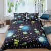 3D Robot Doona Quilt Duvet Cover Pillowcase Set Single Double Queen King Bedding