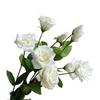 4 Pcs Rose Artificial Silk Lisianthus Fake Real Touch Flower with Long Stem Faux White Peonies Bouquet for Wedding Party Home Indoor Decor Flower