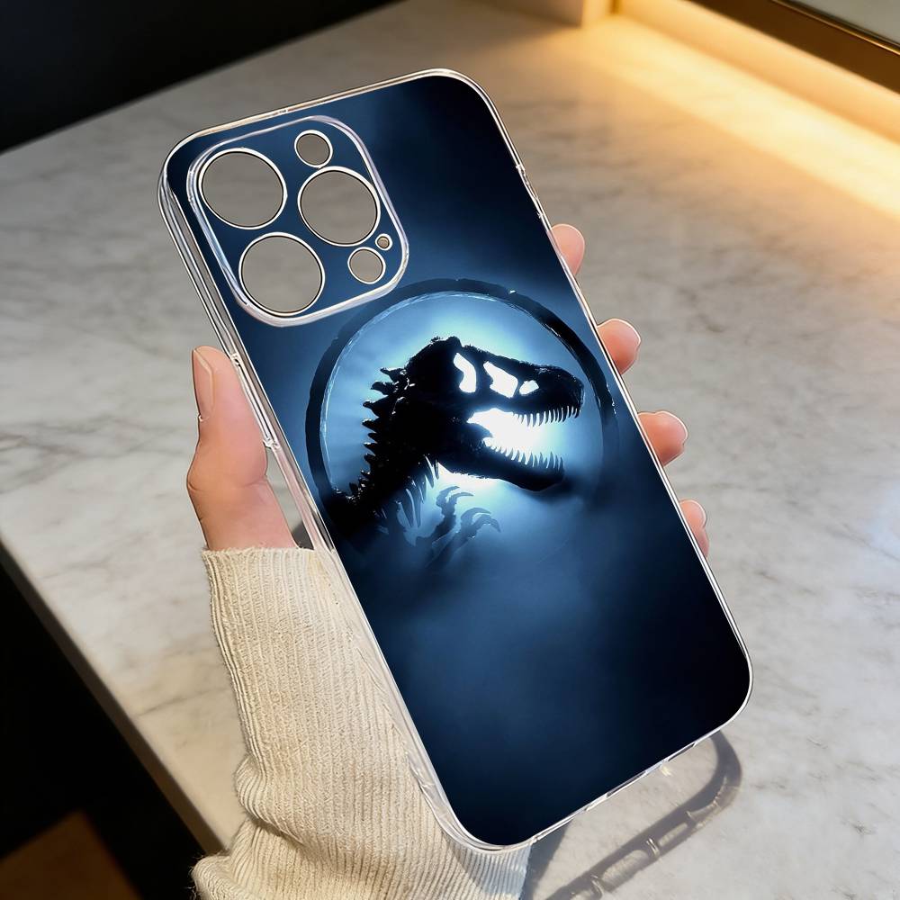 

J-Jurassic D-Dinosaur World Phone Case For iPhone 17 16 15 14 13 12 11 Mini Pro Max Plus Transparent Cover iPhone16e