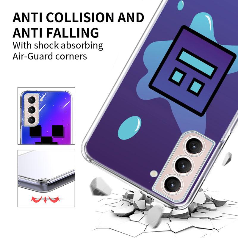 Geometry Dash Phone Case For Samsung A17 A56 A36 A26 A16 A55 A35 A25 A15 A05S Galaxy A71 A51 A41 A31 A21S A70 A50 A40 A30 A20S A