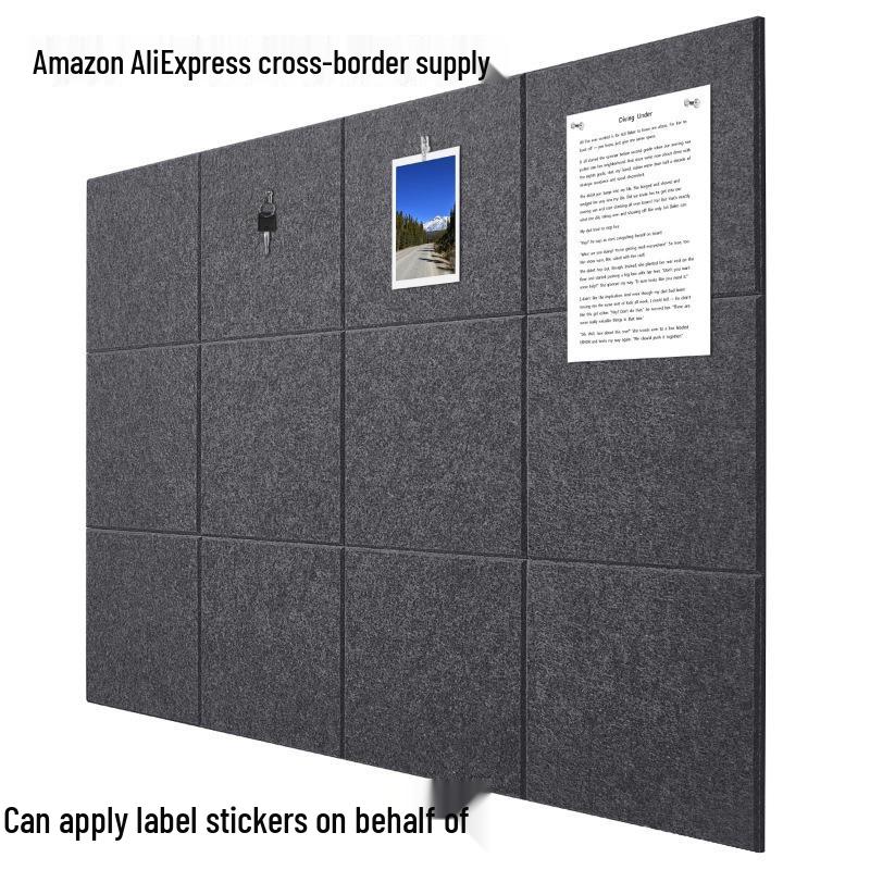 12-Piece Self-Adhesive Acoustic Panels - Soundproof, Eco-Friendly Polyester Fiber Wall Stickers