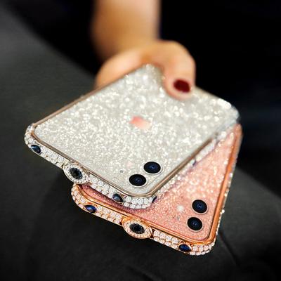 Rhinestone Crystal Diamond Metal Bumper Phone Case For iPhone 14 Plus 13 12 11 Pro XS Max XR X Bling Glitter Back Film Cover