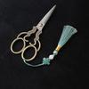 Vintage Design Tea Scissors Set Crane Shape Sharp Blades Tea Cutter with Tassel Non-Slip Handle Tea Ceremony Kit Sewing Tailor
