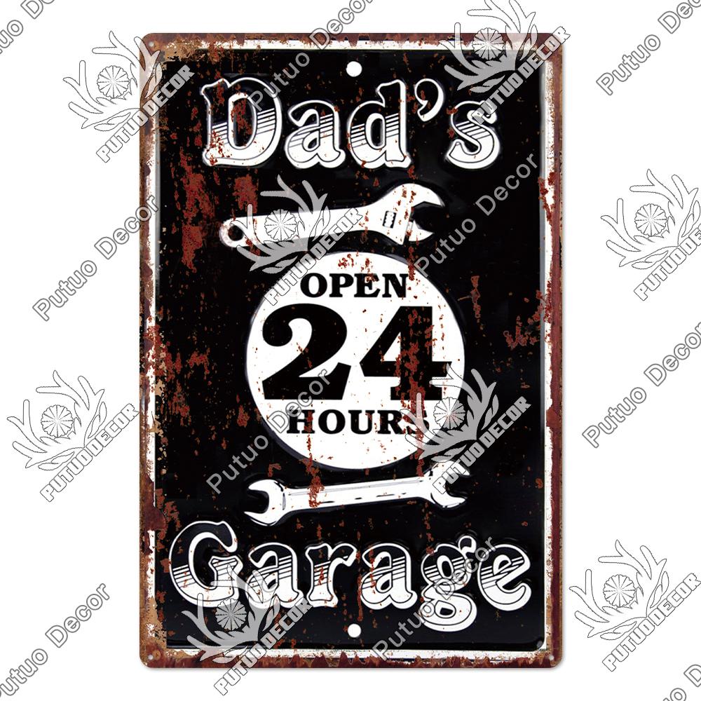 Putuo Decor My Rules Tin Sign Retro Plaque Metal Plate Vintage Wall Art Poster Decortive for Garage Man Cave Club Bar Home
