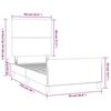 Bed Frame without Mattress Dark Blue 90 x 190 cm Velvet