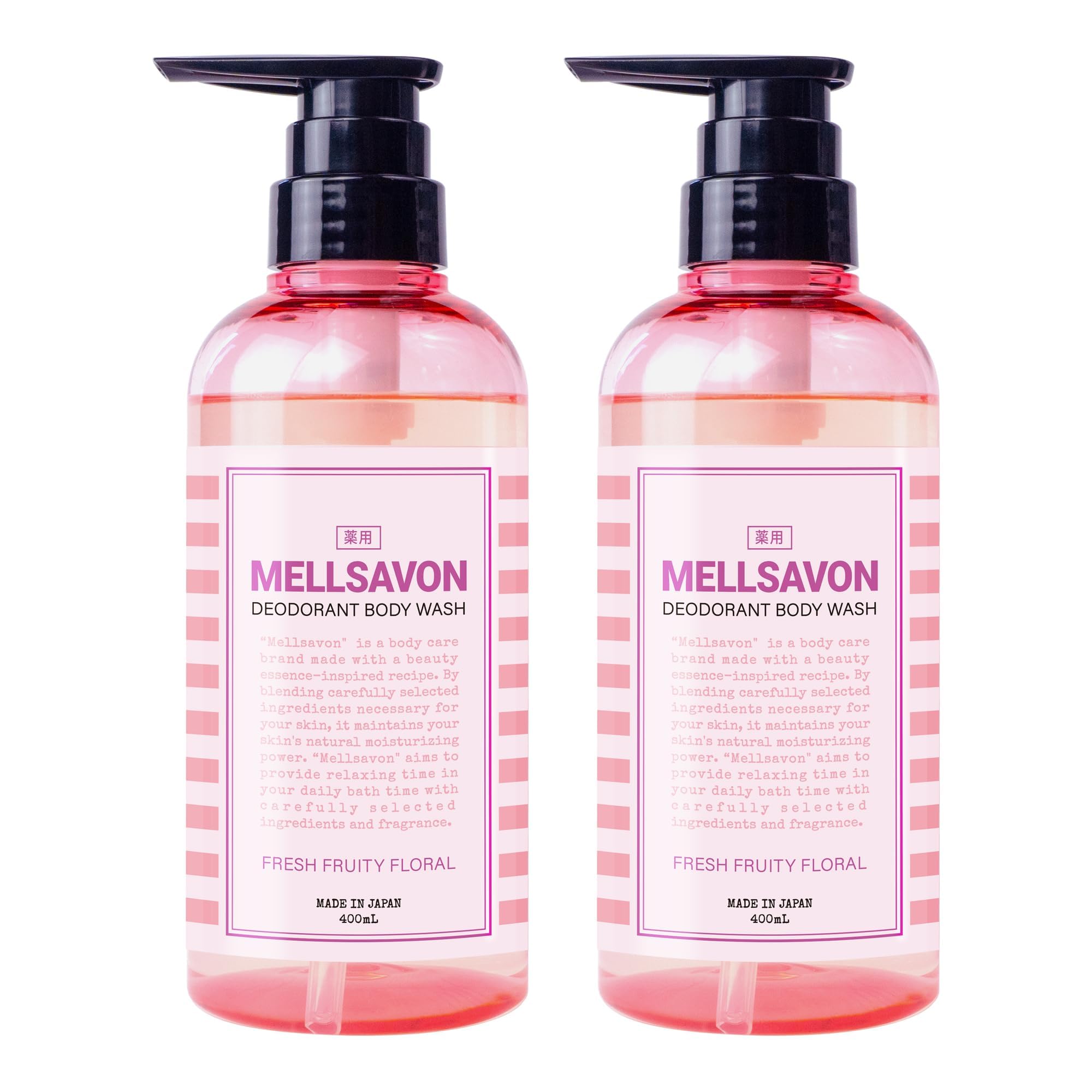 

Mellsavon Дезодорант для тела Fresh Fruity Floral 400 мл x [Лекарственный] Гель для душа, Аромат, 2 штуки, Квазилекарственное средство
