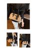 2025 Retro Niche Suede Colorblock Crossbody Baguette Handbag - New Versatile Fashion for Women