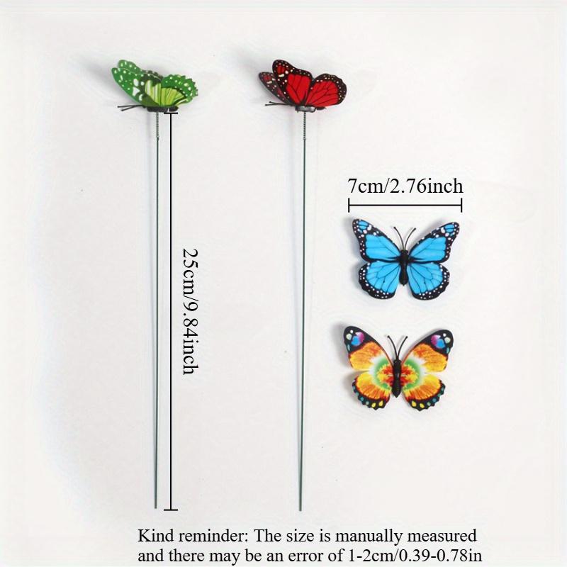 Single-Layer Butterfly Decorative Garden Stakes Home Decoration Vase Filling Garden Decoration Realistic 3D Butterfly Design