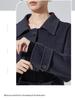 Elegant Double-Sided Wool Coat with Doll Collar and Multi-Button Design
