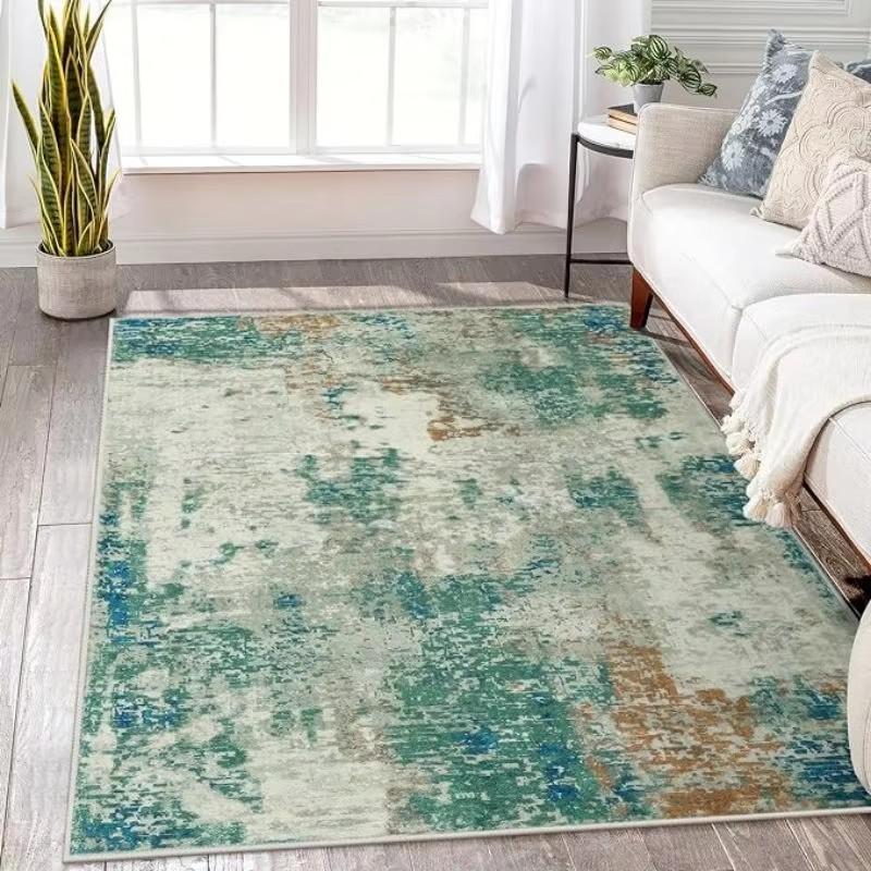 Abstract Soft Flannel Carpet Modern Living Room Area Rugs Kitchen Bathroom Entryway Washable Rugs Stain-resistant Large Mats