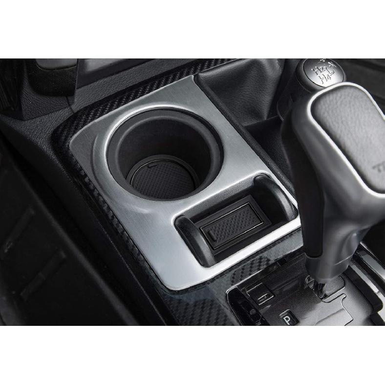 Premium Cup Holder, Console, And Door Pocket Erts Kit Compatible With Toyota 4Runner Accessories 2010-2024 (2 Row, Black Trim)-27PC Set