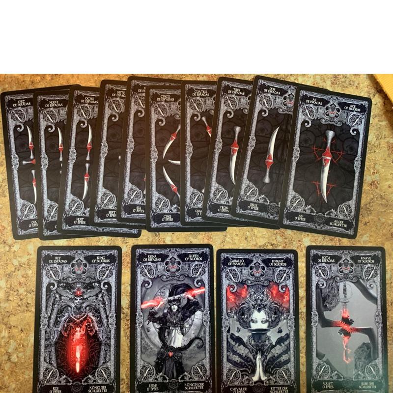 XIII Dark Tarot Cards Deck Board Game English Mysterious Divination Fate