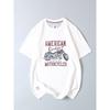 Balance Cargo with Logo Cut off Heavy Weight Pure Cotton Motorcycle Print Short-Sleeved T-shirt Summer Male and Female Trendy Brand Couple T-shirt