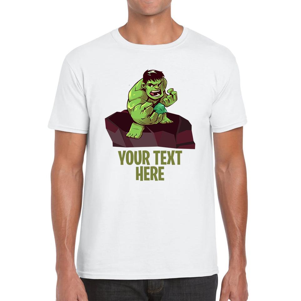 Personalised Hulk Unisex Mens T Shirt Womens Tops Tees S