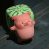 Purple Clay Tea Pet Pig Piggy Figurine Mini Pig Ornament Attract Wealth Feng Shui Sculpture Home & Office Decoration Collection