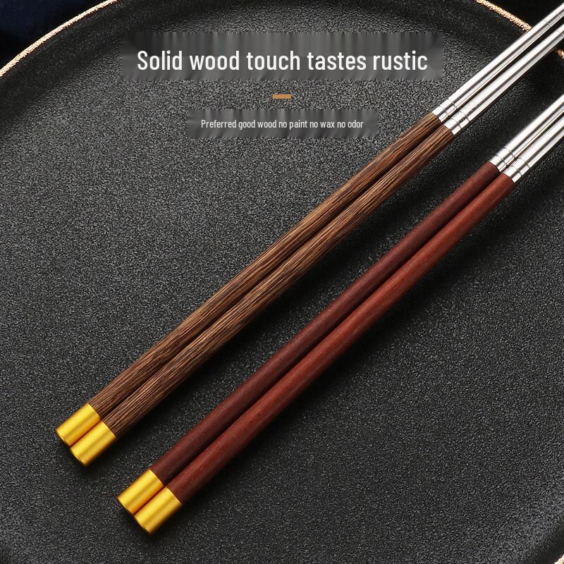 Zhishi 304 Stainless Steel Chinese Style Chopsticks Gift Set