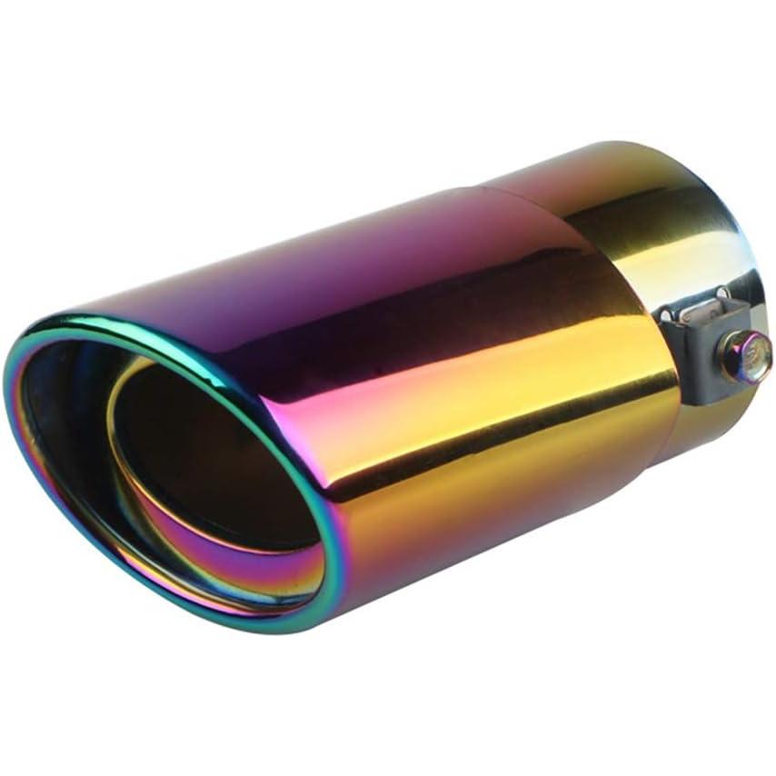 Universal Straight Type Stainless Steel Car Exhaust Tail Muffler Tip Pipes Fit Pipes Diameter 1.5" to 2.1"