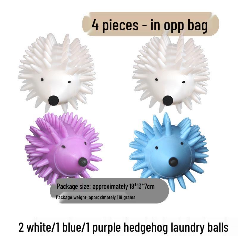 Silicone Hedgehog Anti-Tangle Laundry Ball - Soft, Magic Decontamination and Lint Removal Cleaning Solution