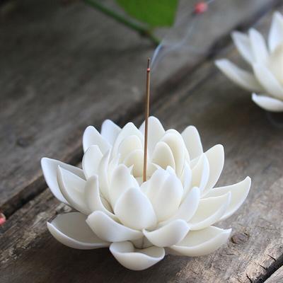 Seramik Lotus Tütsü Brülör Ev Dekor Ofis Çayevi Tütsü Sopa Tutucu El Yapımı Budist Aromaterapi Buhurdan