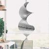 Wind Spinner, 3D Stainless Steel Metal Hanging Spinner Spiral Wind Chime Rotating Wind Sculptures Tree Pendant Sun Catcher For Indoor Outdoor Patio La
