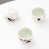Chinese Ceramic Side Handle Teapot Set with 4 Cups - Gift Box