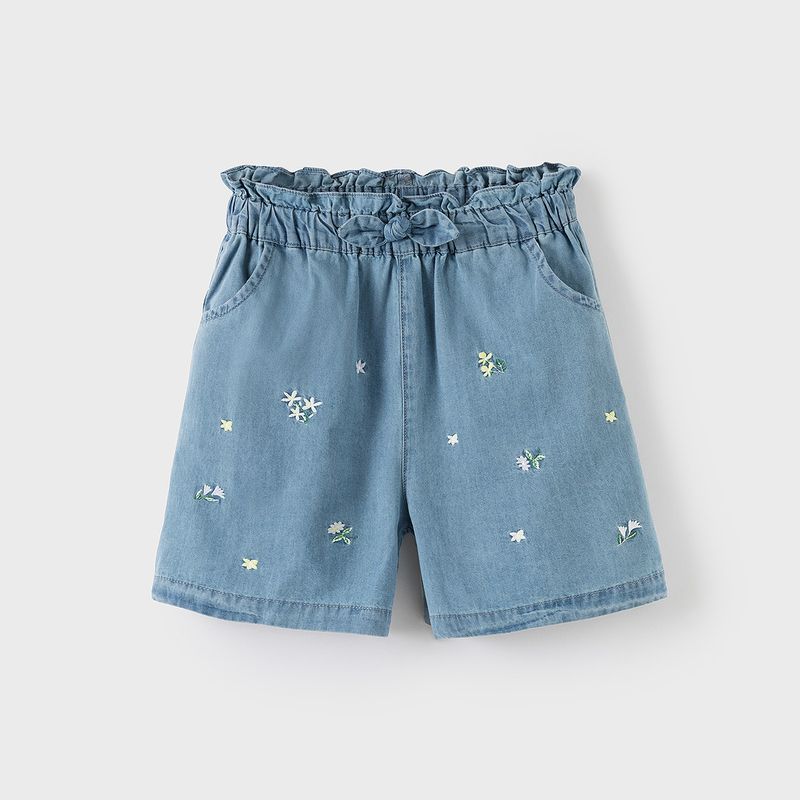 David Bella Girls  Denim Shorts Children s Summer Pants 2026 New Summer Collection for Older Girls Children s Clothing Denim Blue [Ready in Stock] 110