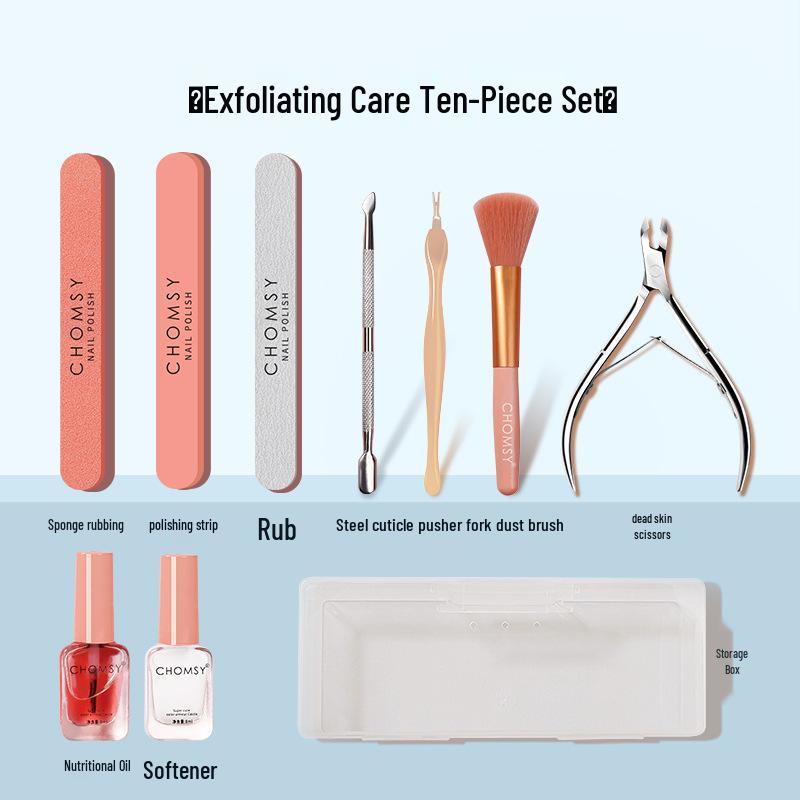 Complete Manicure Set: Nail Files, Dead Skin Remover, Finger Nail Tools, Polishing & Sanding Strips