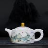 Morde Lanka Blue Landscape Jinglan Ceramic Teapot Set