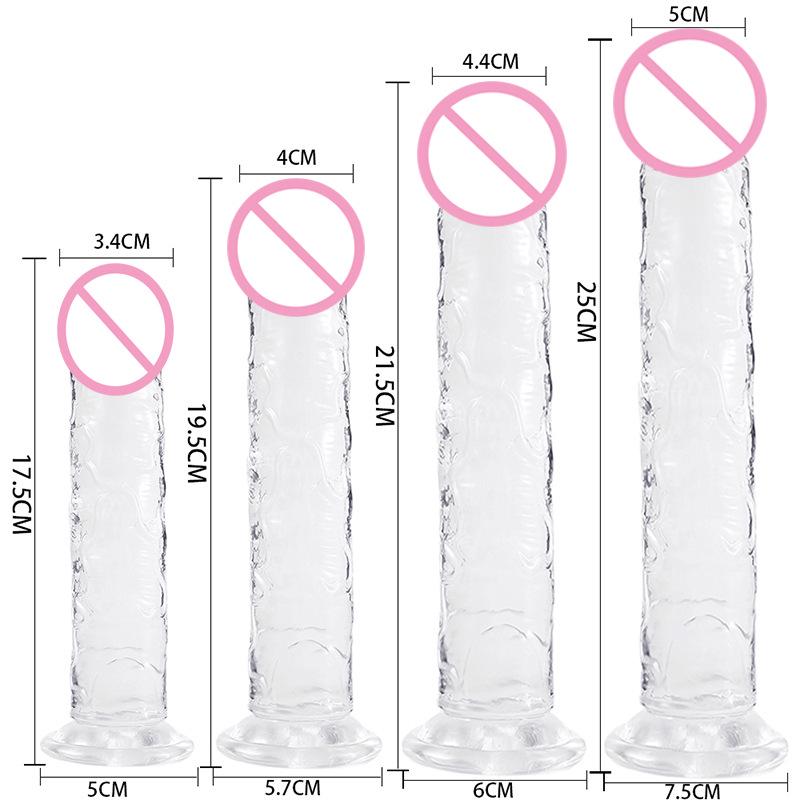 JiuXi Crystal Eggless Realistic Dildo - Large Size Adult Sex Toy for Women