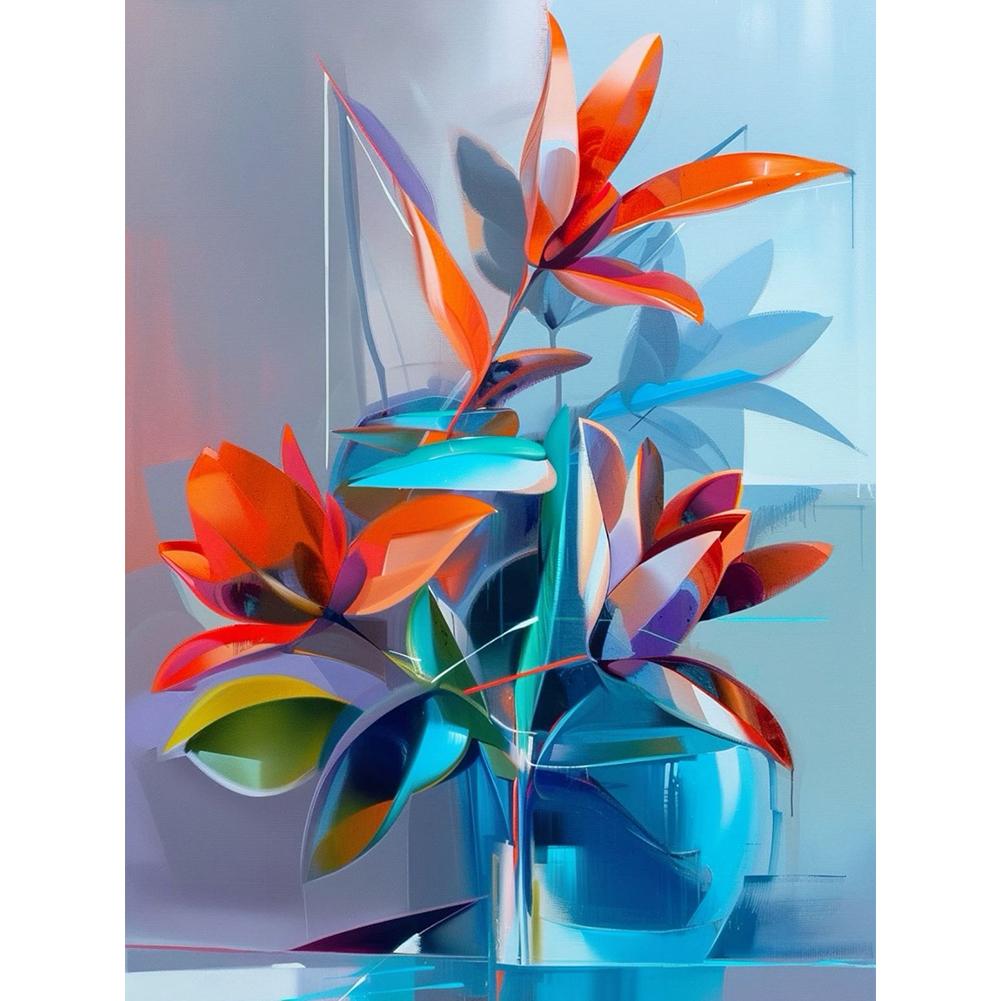 5D DIY Full Round Drill Diamond Painting Geometric Flower Home Decor Art Craft