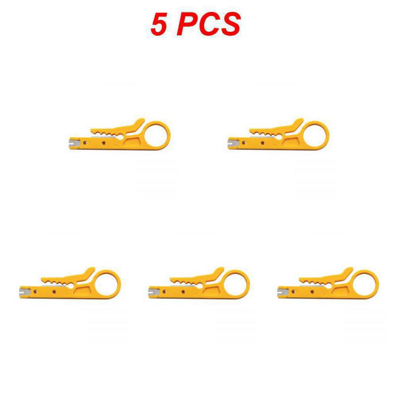 1,1-5PC Wire Stripper Knife Crimper Pliers Crimping Tool Cable Stripping Wire Cutter Multi Tools Cut Line Multifunctional Hand T